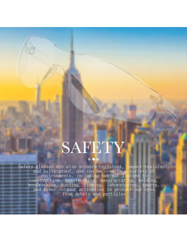 Gafas de Seguridad Queekay 20 Pcs Policarbonato UV