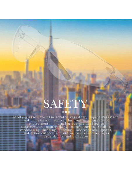 Gafas de Seguridad Queekay 20 Pcs Policarbonato UV