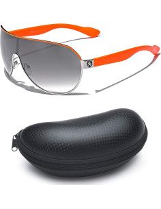 Gafas de sol aviador escudo para hombres de moda 2