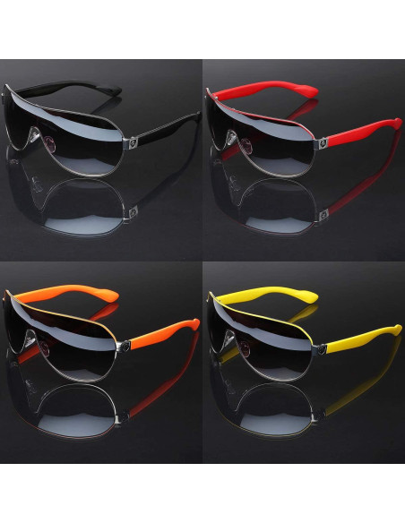 Gafas de sol aviador escudo para hombres de moda