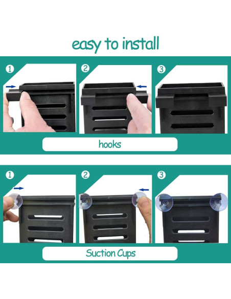 Tazas Colgantes para Acuarios QICIKRASE 2 PCS Soporte Plantas