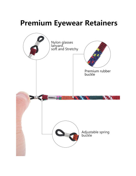 Cadena para Gafas Frienda 8 Piezas Ajustable Unisex