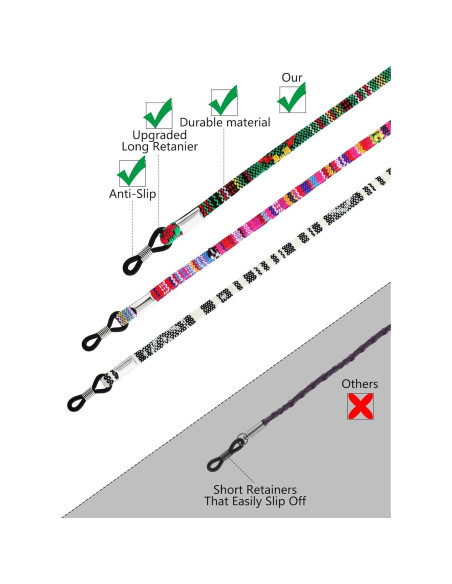 Cadena para Gafas Frienda 8 Piezas Ajustable Unisex