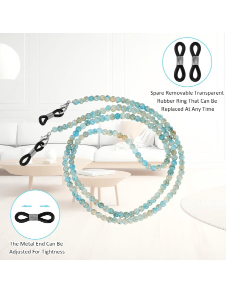 Cadena de Gafas Molain 70cm Cristal Sanador para Mujeres