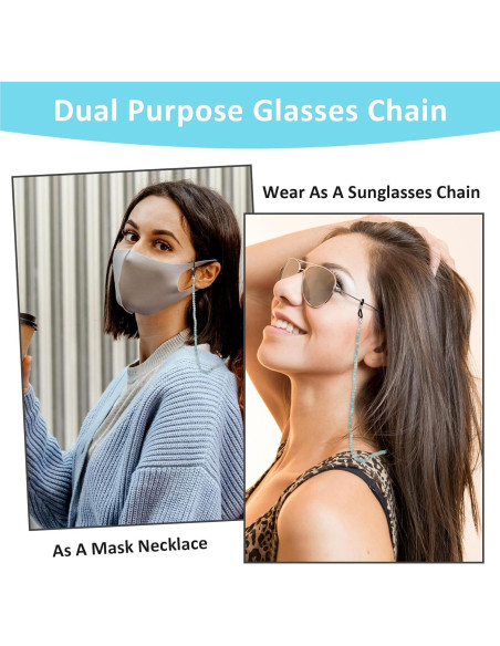 Cadena de Gafas Molain 70cm Cristal Sanador para Mujeres