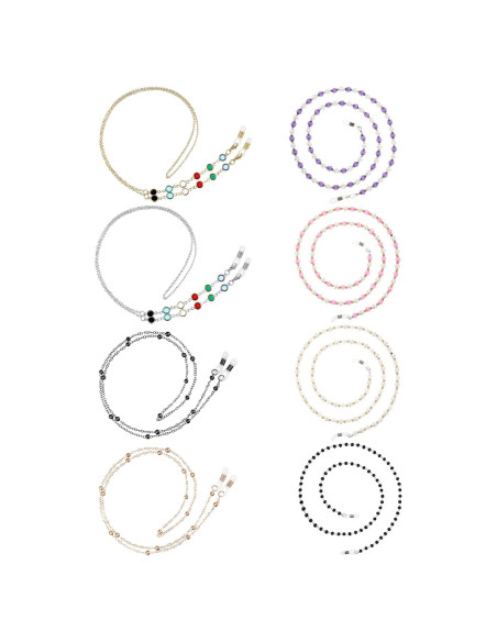 Cadena de Gafas Frienda 8 Piezas con Perlas Elegantes