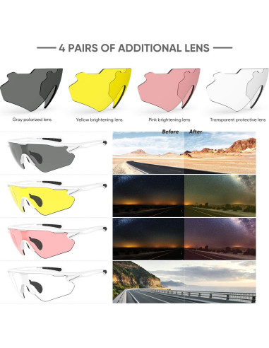 Gafas de Ciclismo HUBO Sports HB502L Polarizadas UV400