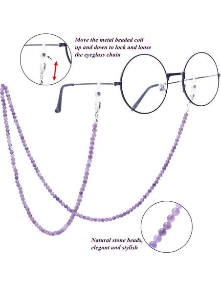 Cadena de Gafas KAI Top Amatista para Mujeres