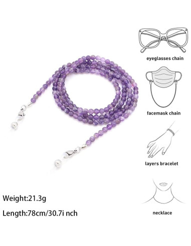 Cadena de Gafas KAI Top Amatista para Mujeres