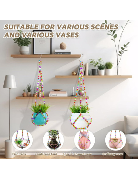 Colgador de Plantas de Macramé Genérico 43 cm Multicolor