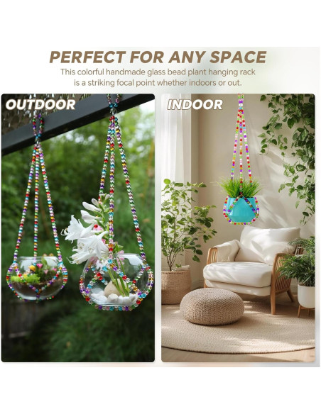 Colgador de Plantas de Macramé Genérico 43 cm Multicolor