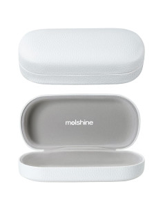 Molshine Funda Dura de Cuero para Gafas Unisex 15.6x7cm