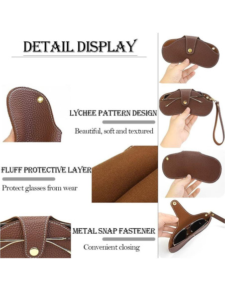 Estuche para Gafas Funda Suave Portátil Cereza 18x9 cm