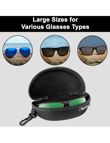 Funda de Gafas de Sol Flying Fisherman Clásica Negra