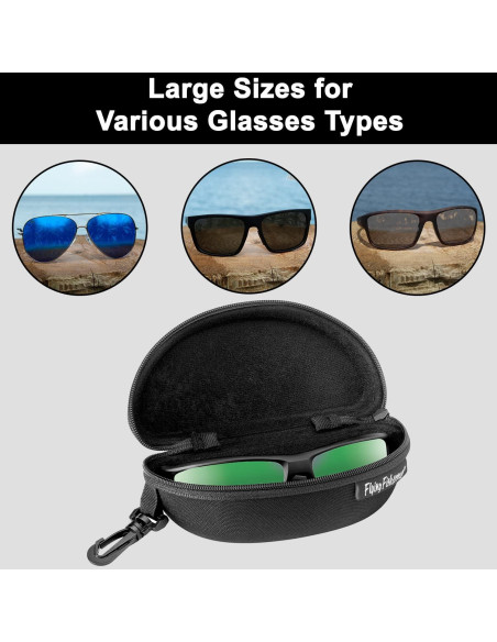 Funda de Gafas de Sol Flying Fisherman Clásica Negra