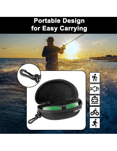 Funda de Gafas de Sol Flying Fisherman Clásica Negra