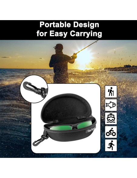Funda de Gafas de Sol Flying Fisherman Clásica Negra