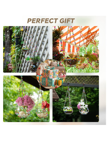 Colgador de Plantas de Macramé Genérico 43 cm Multicolor