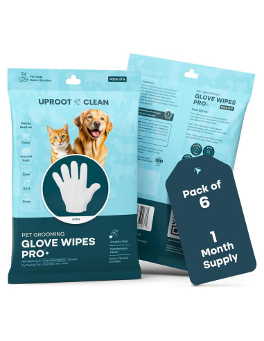 Guantes de Limpieza para Mascotas Uproot Clean - Paquete de 6