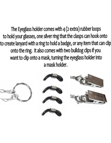 Cadena de Cristal Beads Hidden Hollow 71cm Soporte Gafas