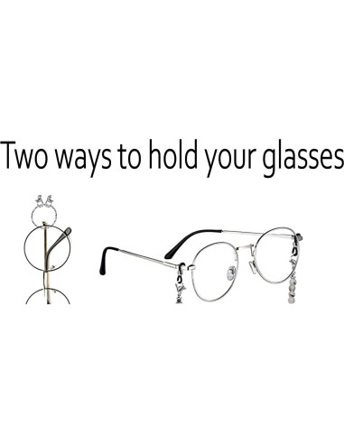 Cadena de Cristal Beads Hidden Hollow 71cm Soporte Gafas