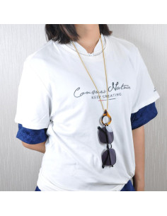 Cadena de Gafas de Sol Acero Inoxidable Dorado 75 cm 2