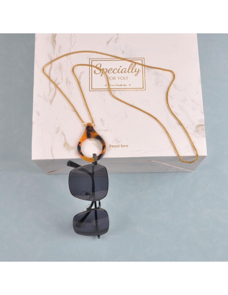 Cadena de Gafas de Sol Acero Inoxidable Dorado 75 cm