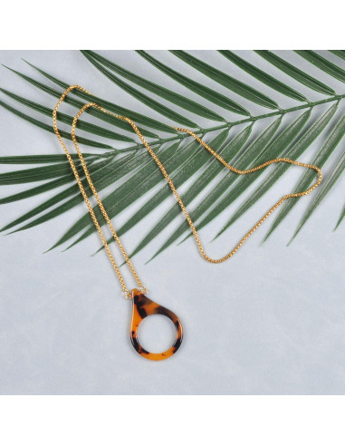 Cadena de Gafas de Sol Acero Inoxidable Dorado 75 cm