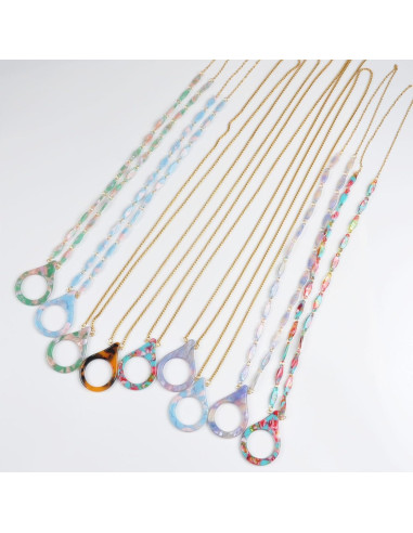 Cadena de Gafas de Sol Acero Inoxidable Dorado 75 cm