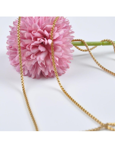 Cadena de Gafas de Sol Acero Inoxidable Dorado 75 cm