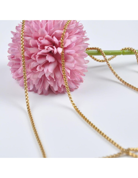 Cadena de Gafas de Sol Acero Inoxidable Dorado 75 cm