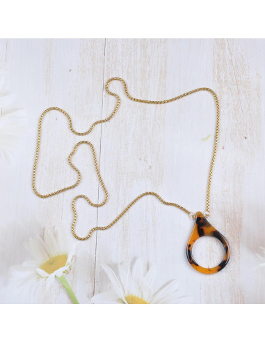 Cadena de Gafas de Sol Acero Inoxidable Dorado 75 cm