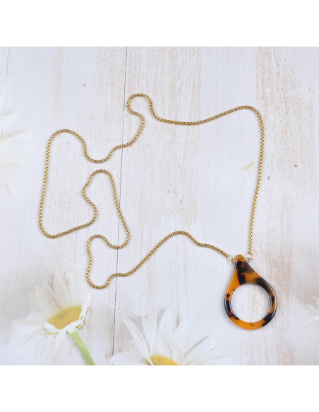 Cadena de Gafas de Sol Acero Inoxidable Dorado 75 cm