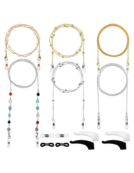 Cadena de Gafas Frienda 6 Piezas con Perlas para Mujeres