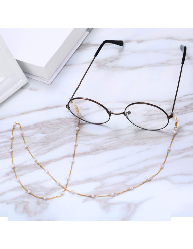 Cadena de Gafas Frienda 6 Piezas con Perlas para Mujeres
