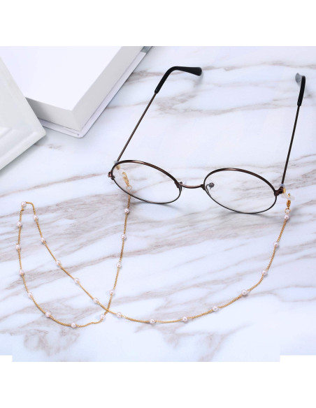 Cadena de Gafas Frienda 6 Piezas con Perlas para Mujeres