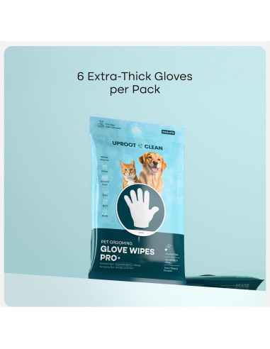 Guantes de Limpieza para Mascotas Uproot Clean - Paquete de 6