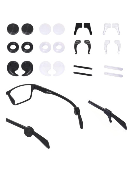 20 Pares Sujetadores de Gafas SooGree Antideslizantes Silicona
