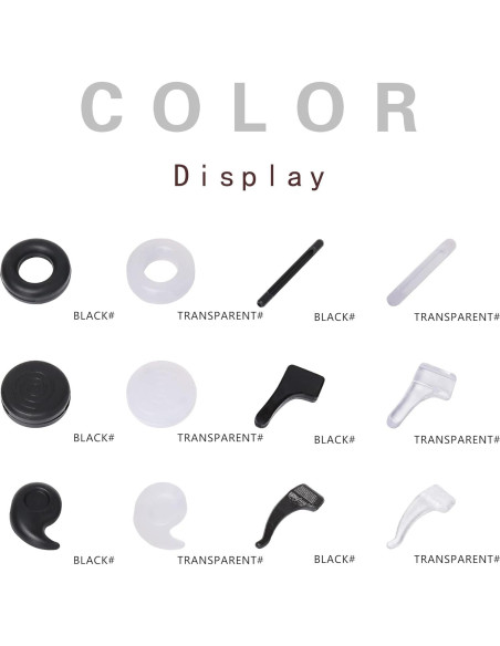 20 Pares Sujetadores de Gafas SooGree Antideslizantes Silicona
