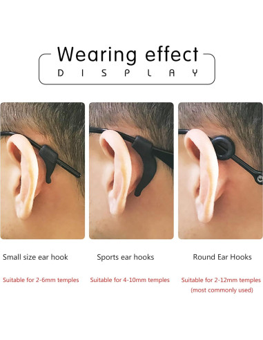 20 Pares Sujetadores de Gafas SooGree Antideslizantes Silicona