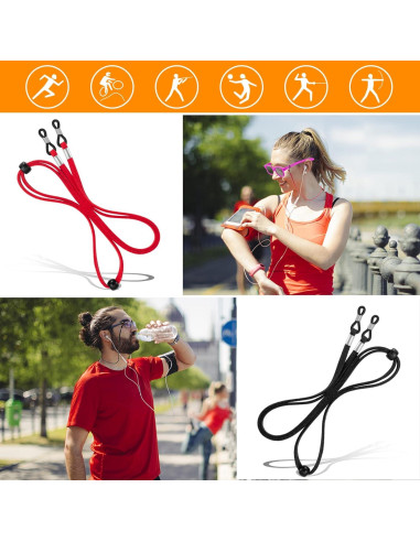 BILIONE Correa para Gafas 6 Pcs Ajustable Multicolor