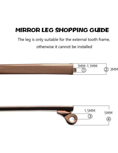 Brazos de Reemplazo para Gafas Metal Hemobllo 140mm Negro