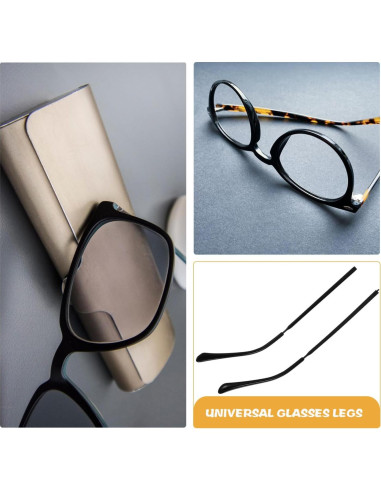 Brazos de Reemplazo para Gafas Metal Hemobllo 140mm Negro