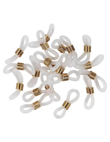 20 Conectores de Cadena para Gafas Silicona Kuyaehe Ajustables