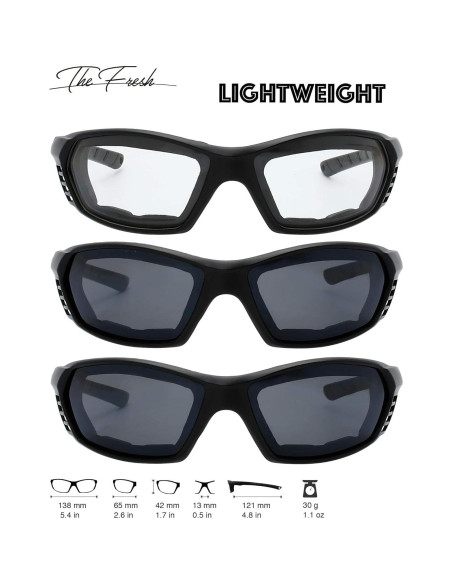 Gafas de Motocicleta The Fresh FR13 100% UVB/UVA 3 Pares