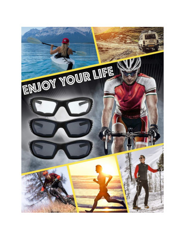 Gafas de Motocicleta The Fresh FR13 100% UVB/UVA 3 Pares