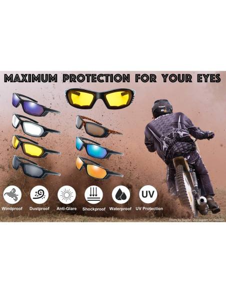 Gafas de Motocicleta The Fresh FR13 100% UVB/UVA 3 Pares