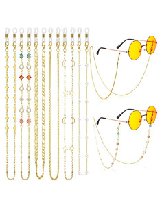Cadena de Gafas Frienda 6 Pcs Soporte de Perlas Coloridas