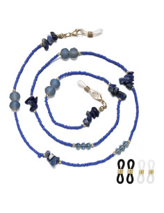 Cadena de Gafas Dorada con Perlas para Mujeres 69 cm