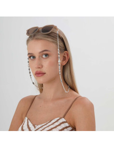 Cadena de Gafas Dorada con Cuentas de Cristal 69 cm 2